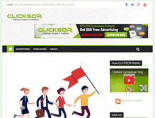 Tablet Screenshot of blog.clicksor.com